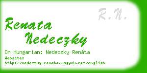 renata nedeczky business card